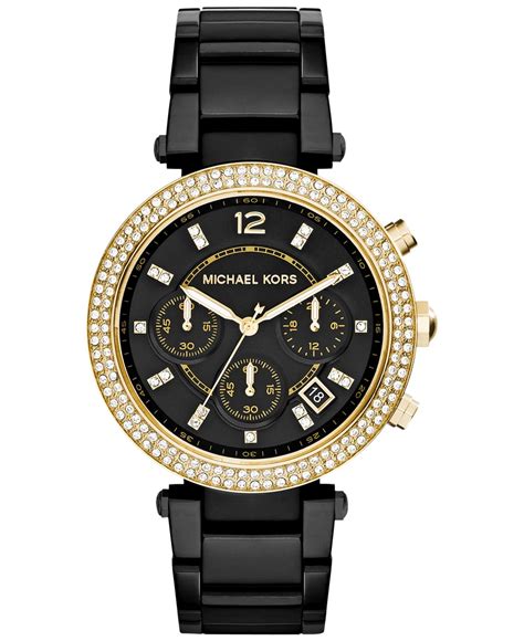 stainless steel michael kors watch women|Michael Kors black chronograph watch.